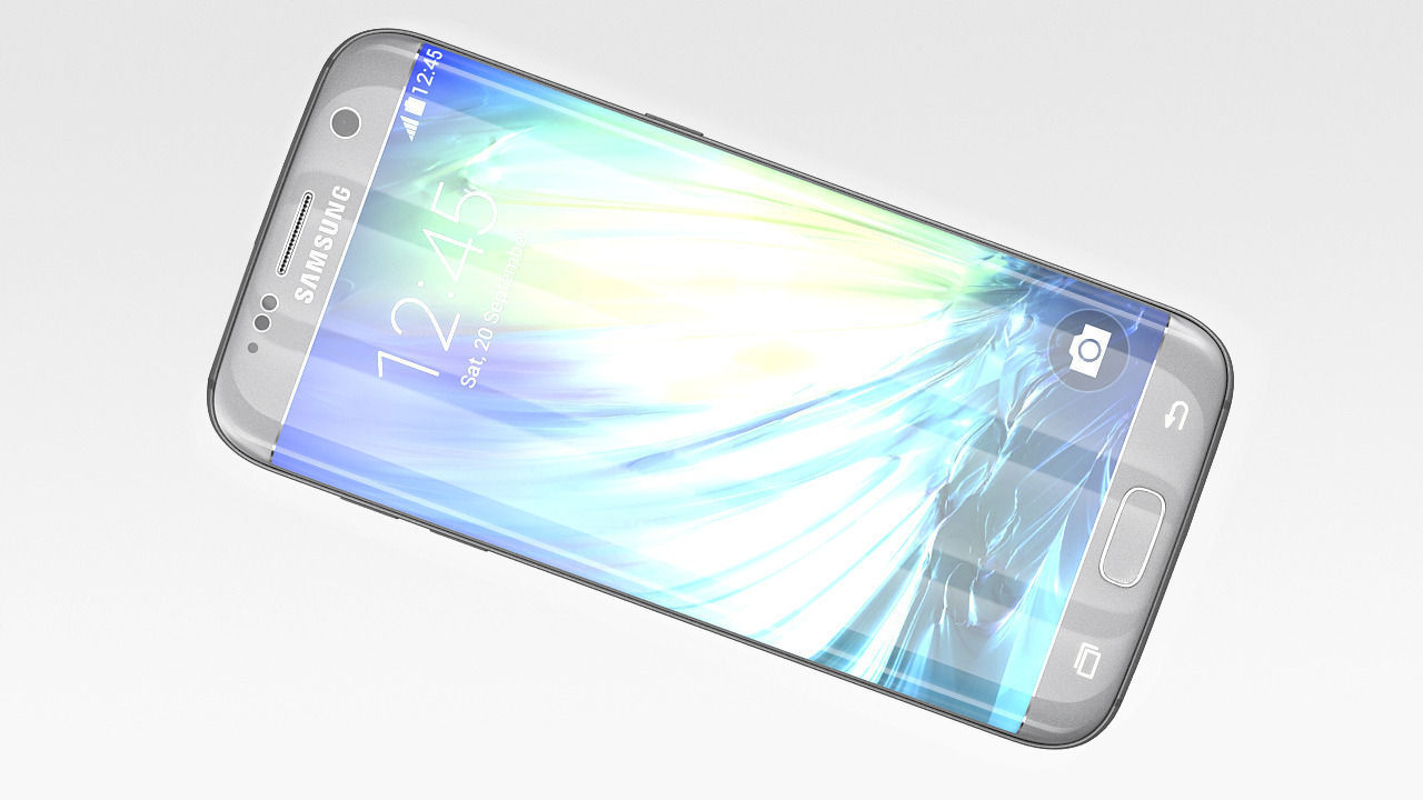 Samsung galaxy s7 edge Low-poly 3D model_5