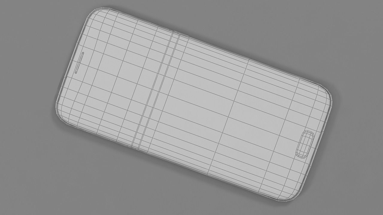 Samsung galaxy s7 edge Low-poly 3D model_11