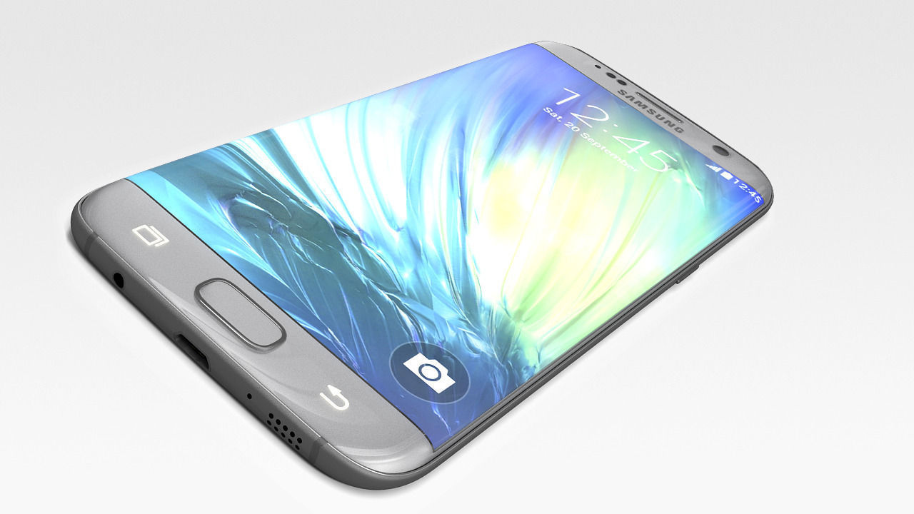 Samsung galaxy s7 edge Low-poly 3D model_3
