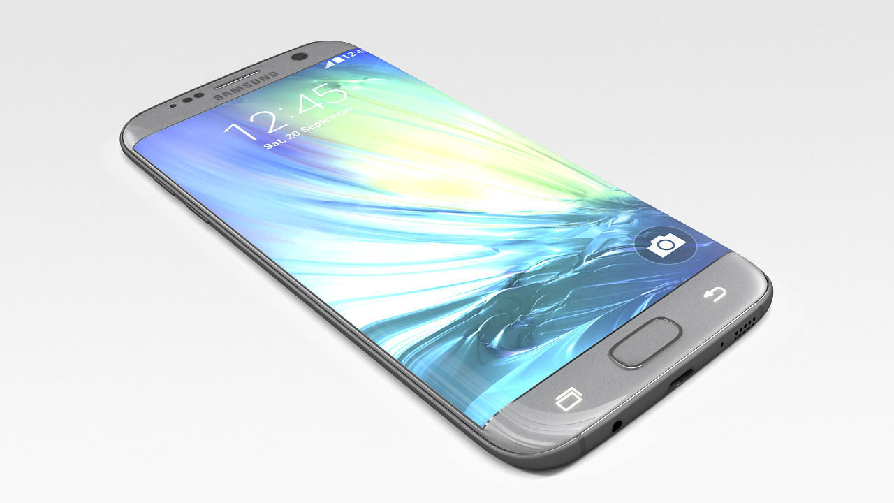 Samsung galaxy s7 edge Low-poly 3D model_7
