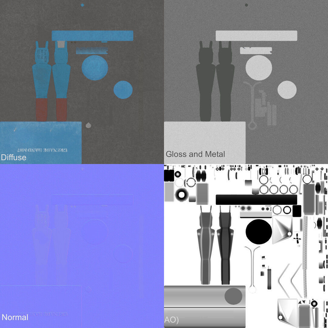 M67 Training Grenade 3D model_6