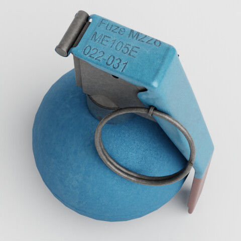 M67 Training Grenade 3D model_2