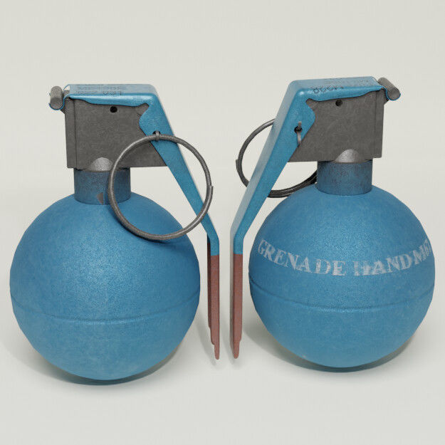 M67 Training Grenade 3D model_3