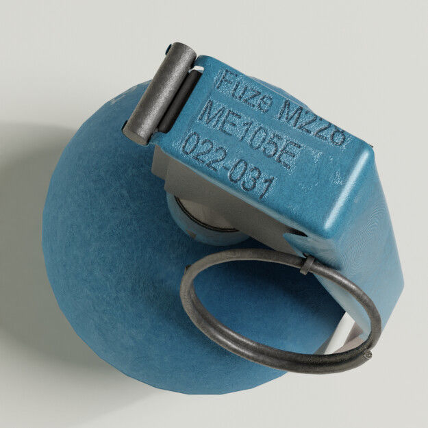 M67 Training Grenade 3D model_5