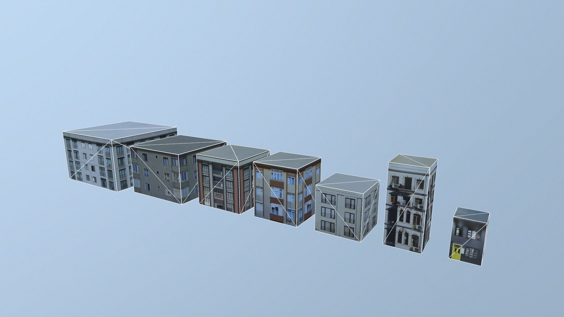 7 Apartment with textures Low-poly 3D model_3