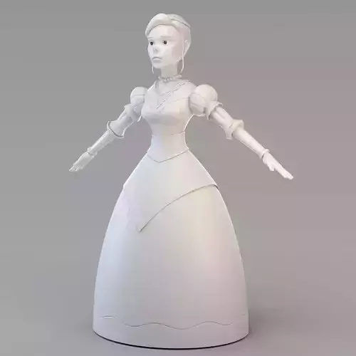 Cartoon Princess 01 3D model