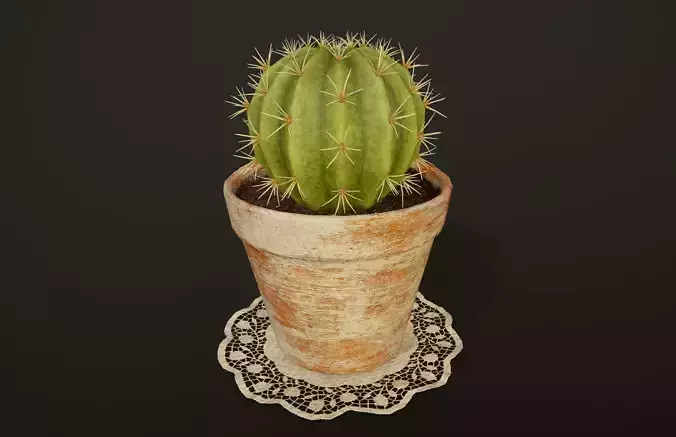Cactus - PBR Game Ready in pot