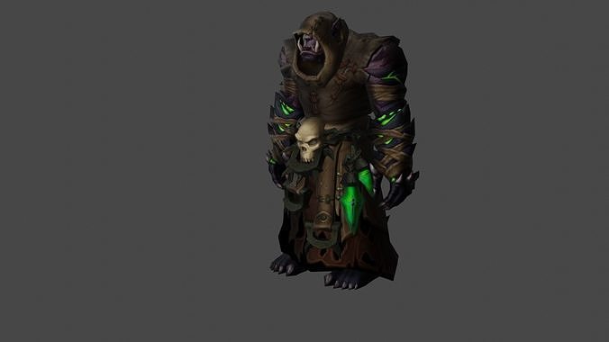 World Of Warcraft Warlock Low-poly 3D model