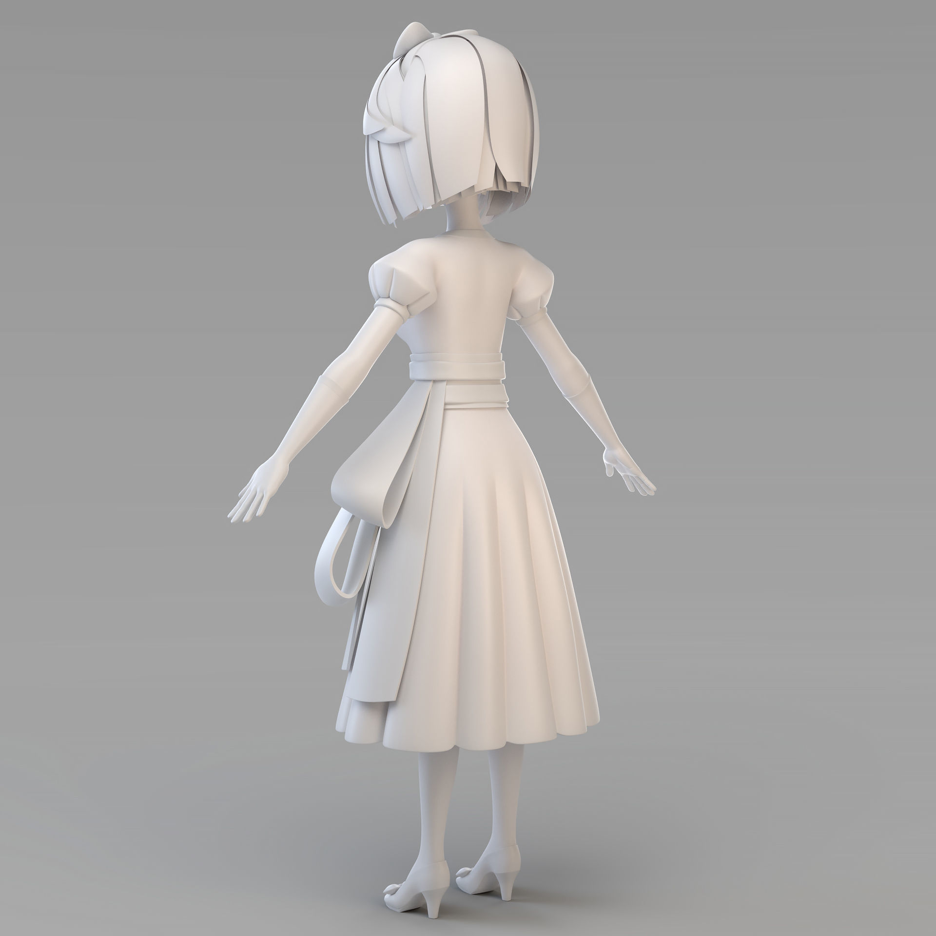 Cartoon Snow White 3D model_4