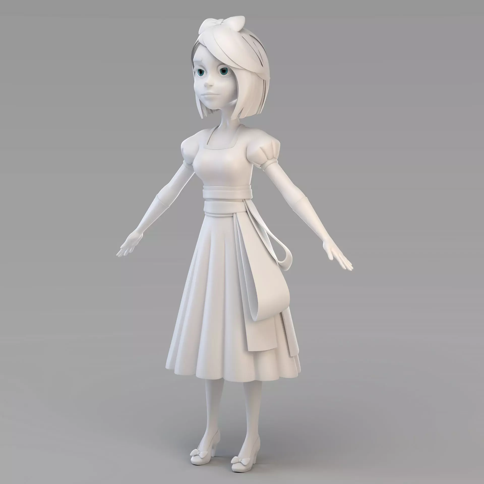 Cartoon Snow White 3D model_0