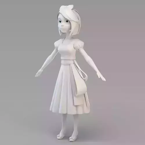 Cartoon Snow White 3D model