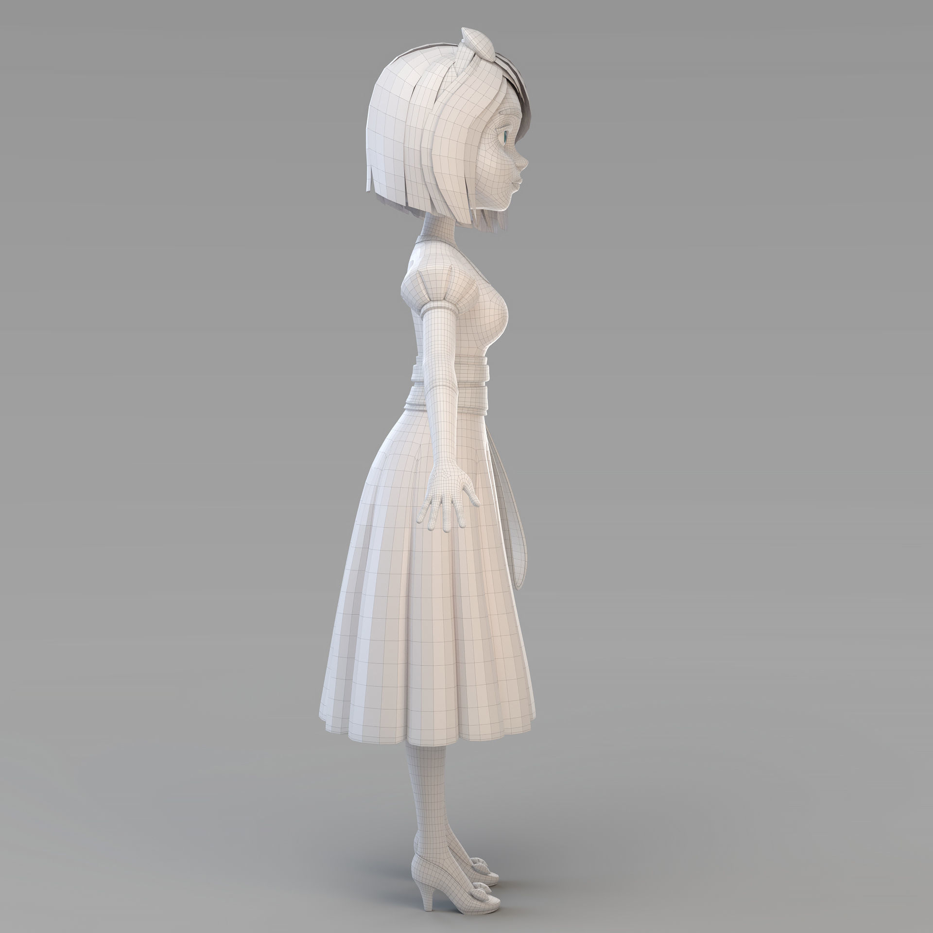 Cartoon Snow White 3D model_12