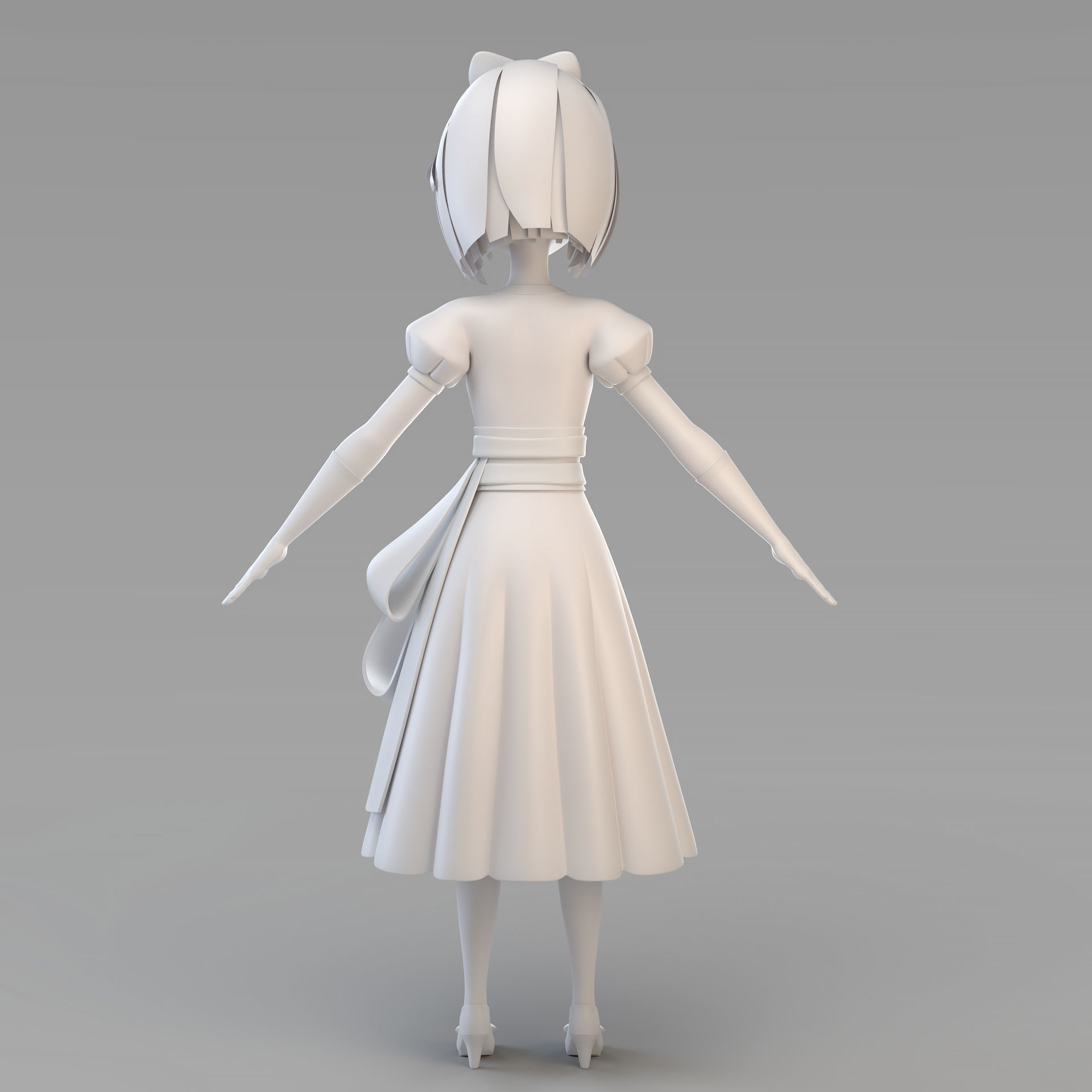 Cartoon Snow White 3D model_3