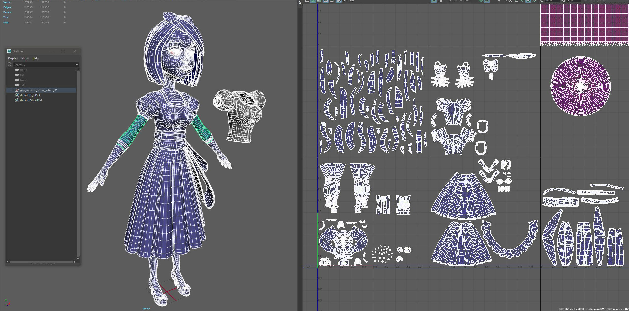 Cartoon Snow White 3D model_15