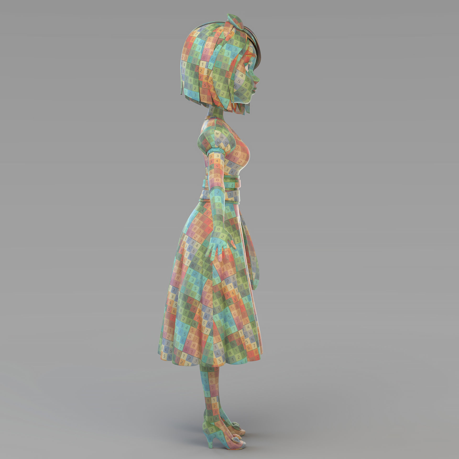 Cartoon Snow White 3D model_7