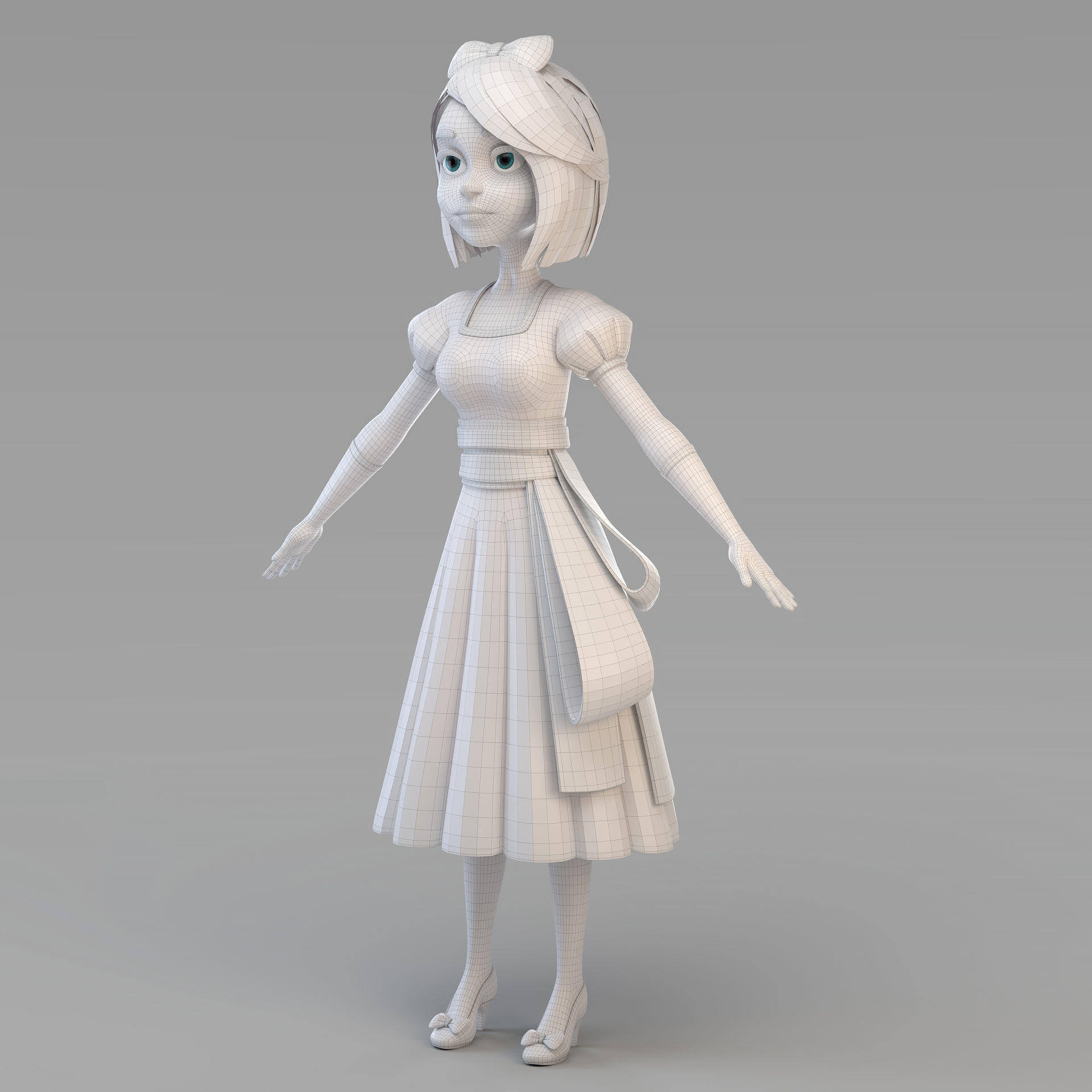 Cartoon Snow White 3D model_10