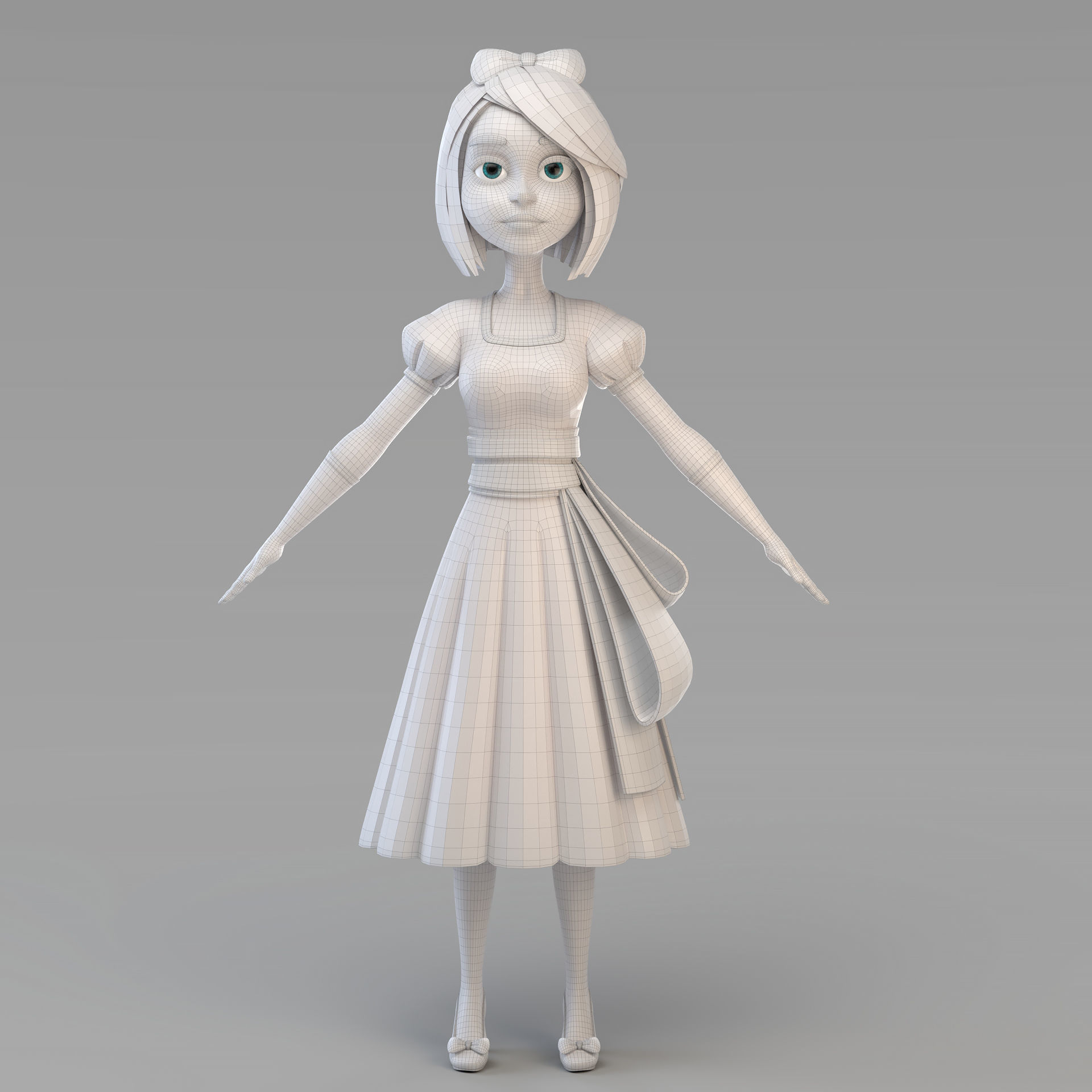 Cartoon Snow White 3D model_11
