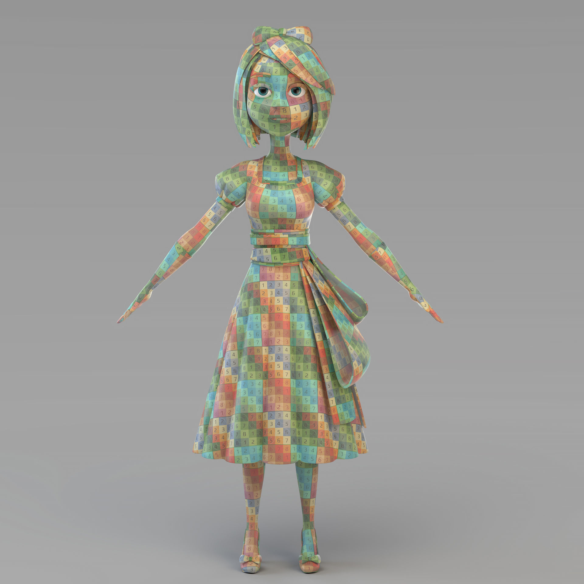 Cartoon Snow White 3D model_6