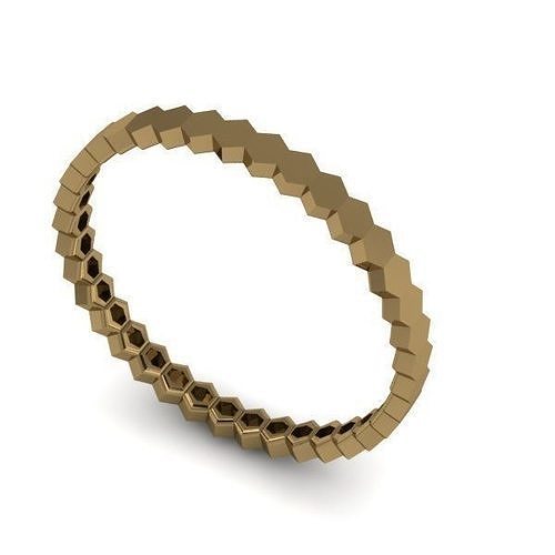 Bee honeycomb ring model 3D print model