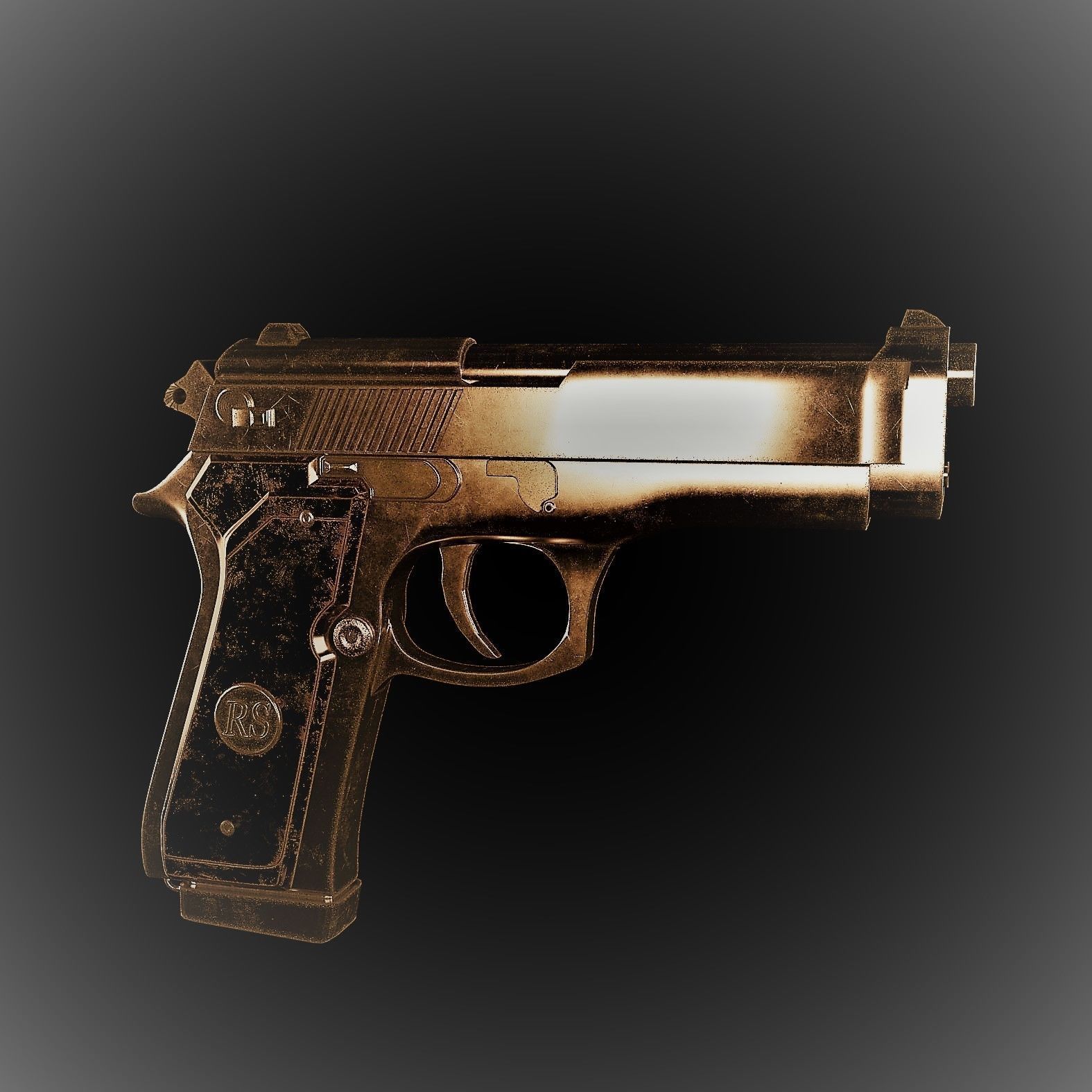 GUN model m9 3D model_3