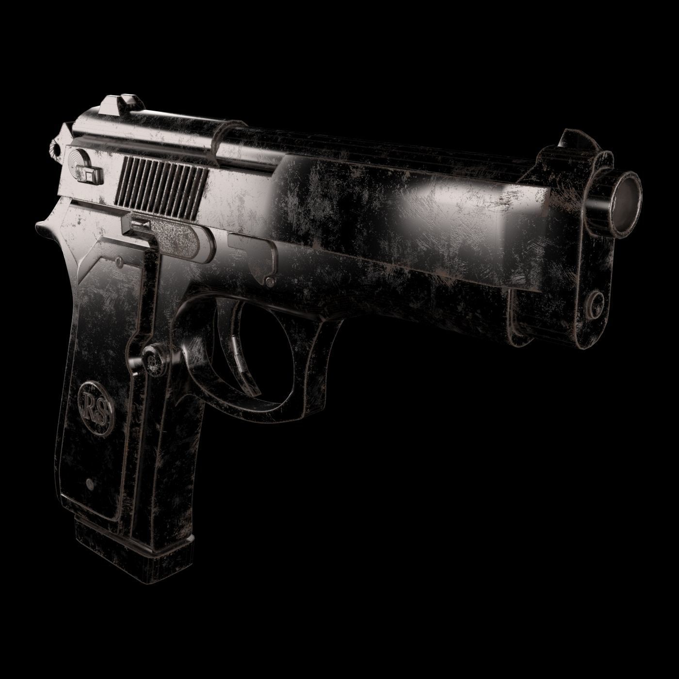 GUN model m9 3D model_1