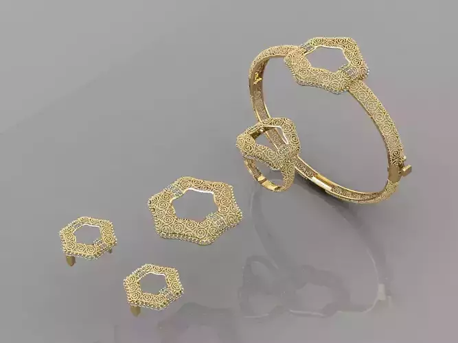 Z80-Diamond set gold jewelry