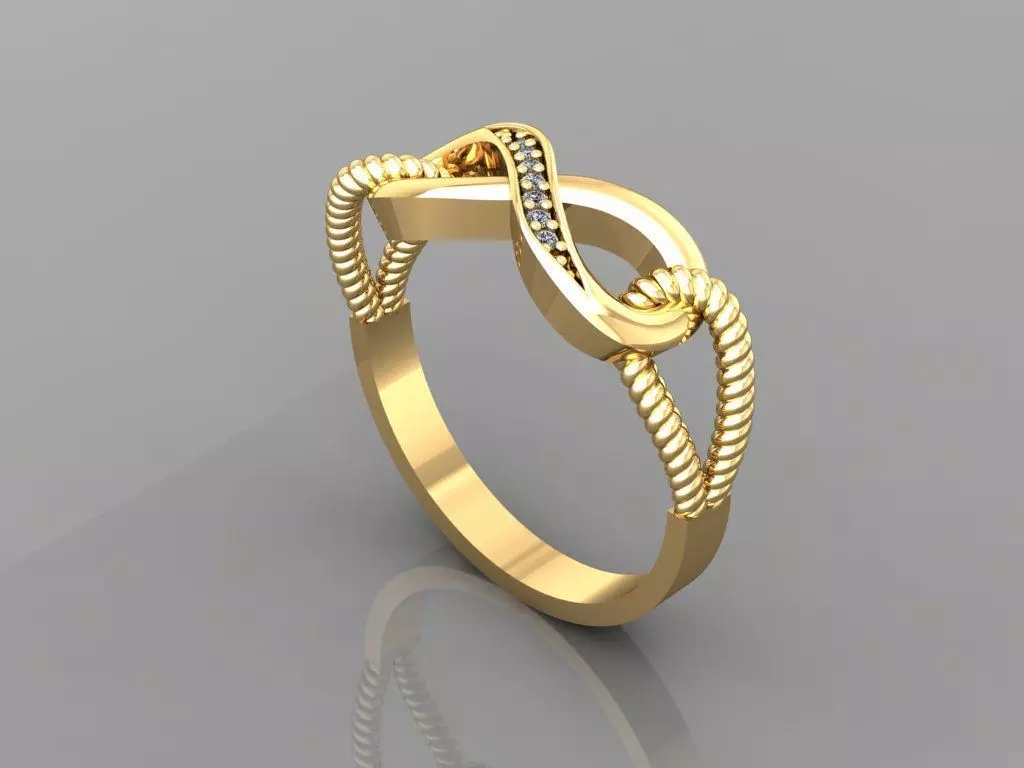 T184- Diamond ring 3D print model_0