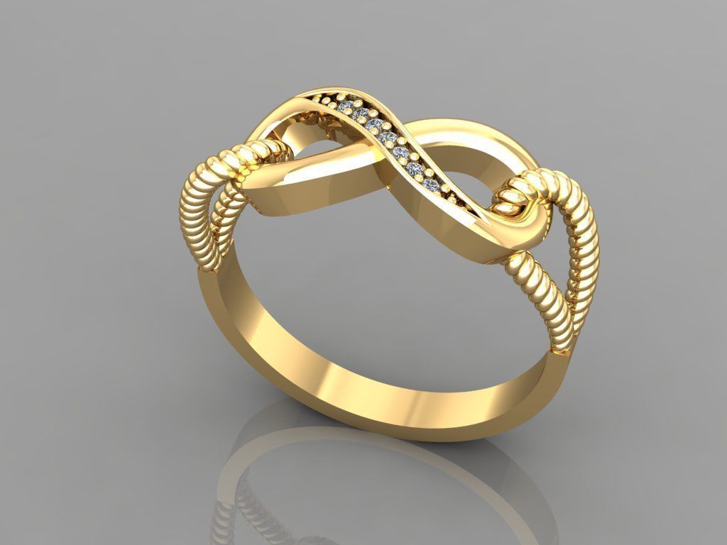 T184- Diamond ring 3D print model_2