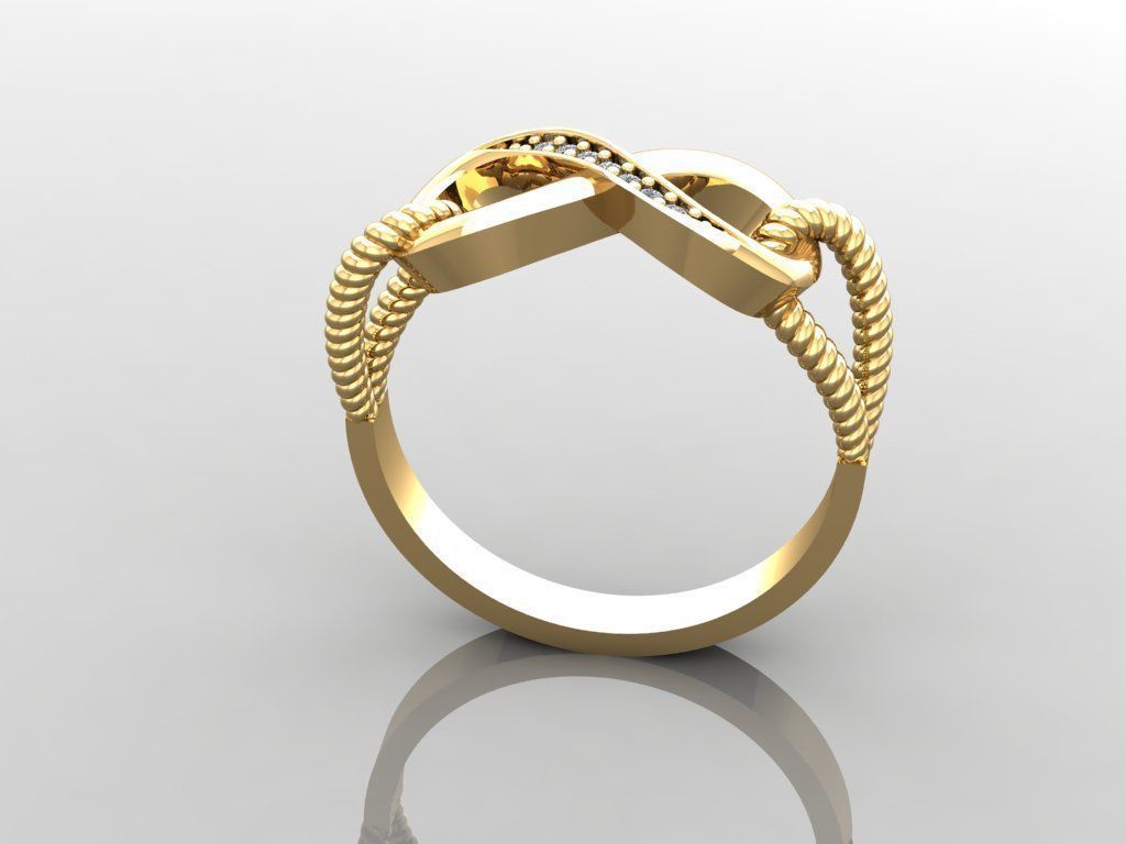 T184- Diamond ring 3D print model_3