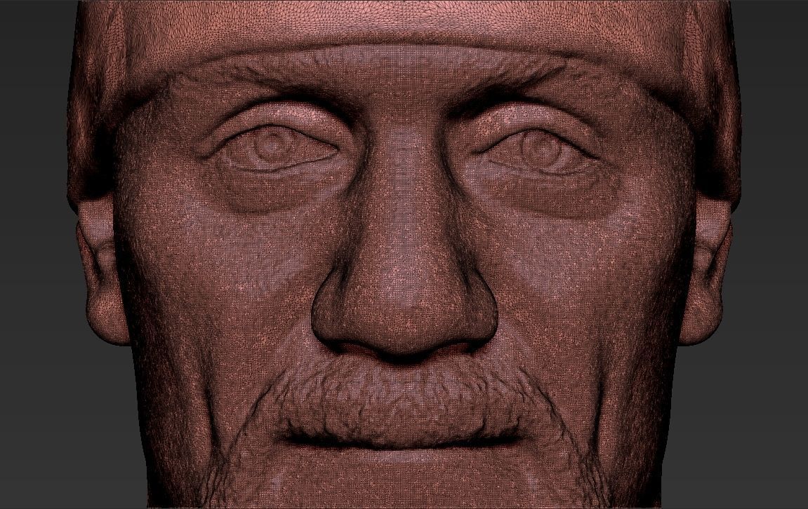 Hulk Hogan bust 3D printing ready stl obj formats 3D print model_34