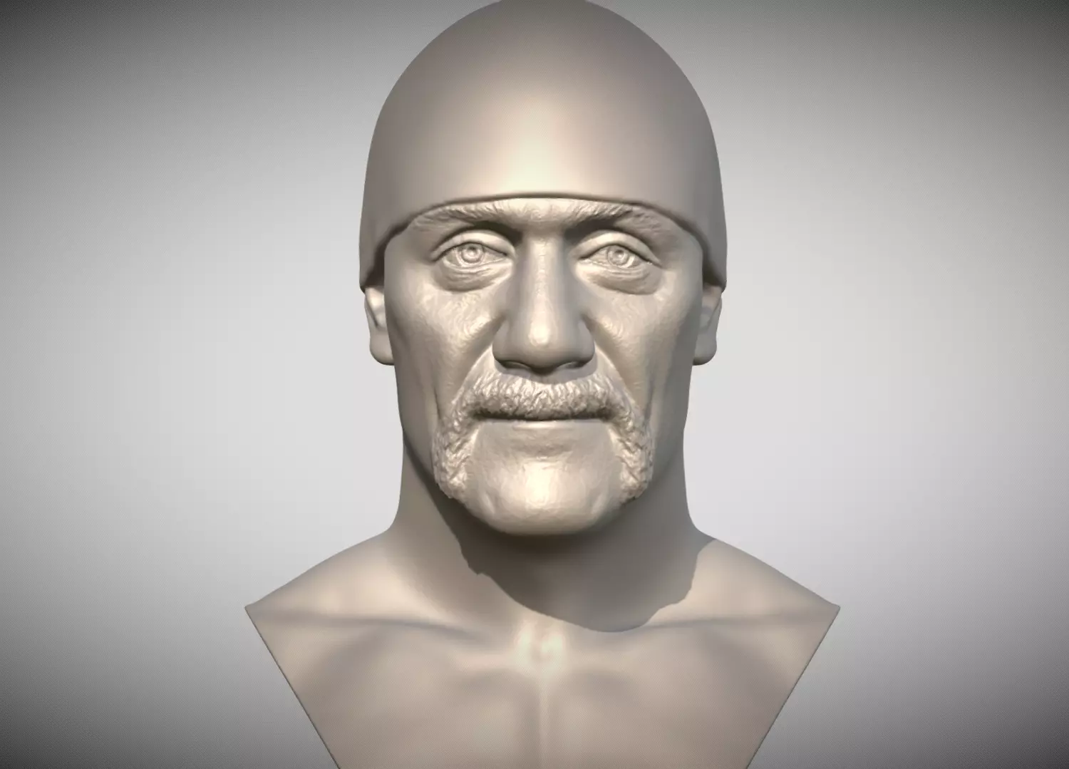Hulk Hogan bust 3D printing ready stl obj formats 3D print model_0