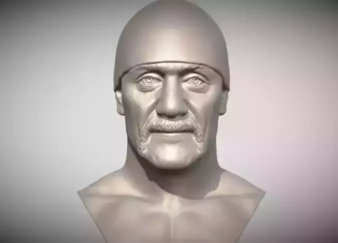Hulk Hogan bust 3D printing ready stl obj formats 3D print model
