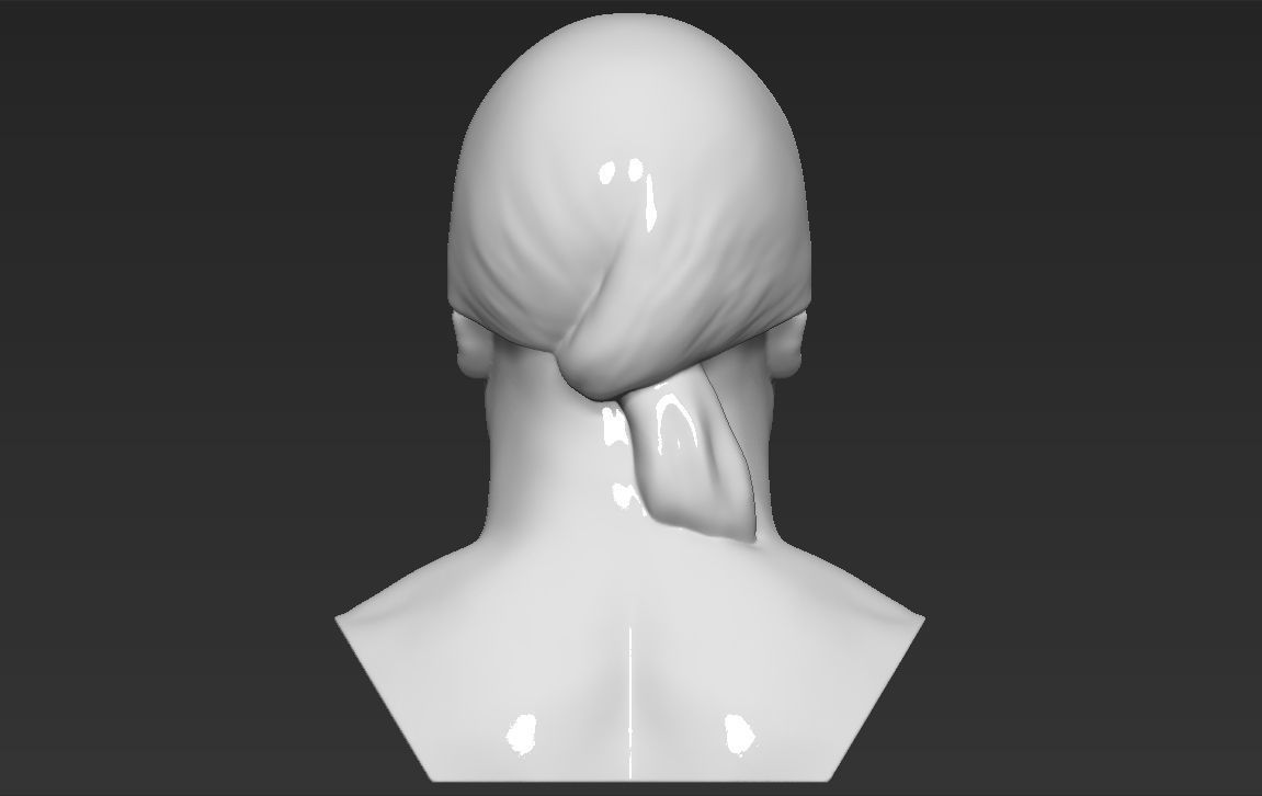 Hulk Hogan bust 3D printing ready stl obj formats 3D print model_14