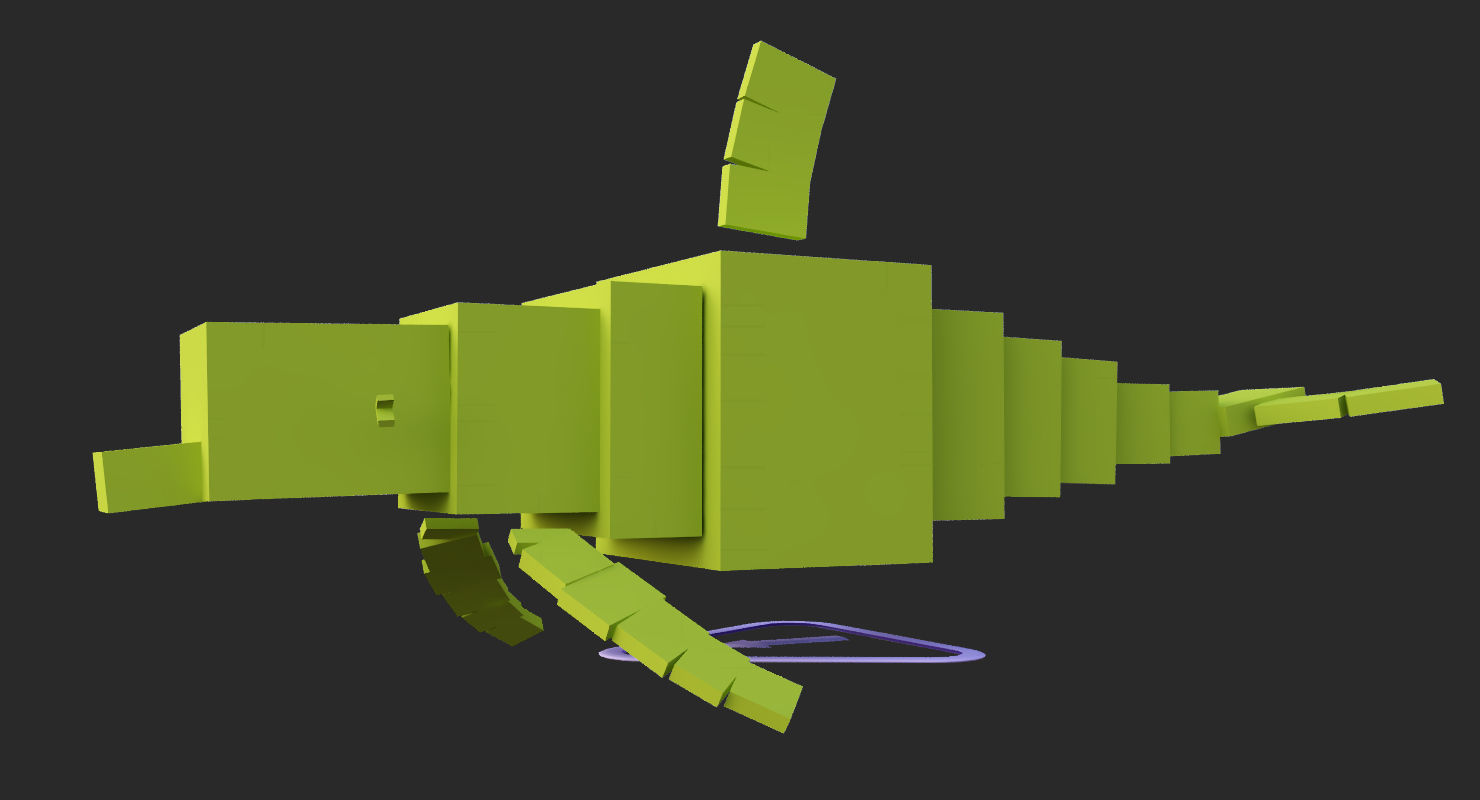 Set of Sea Animals Animated 8K Low-poly 3D model_66