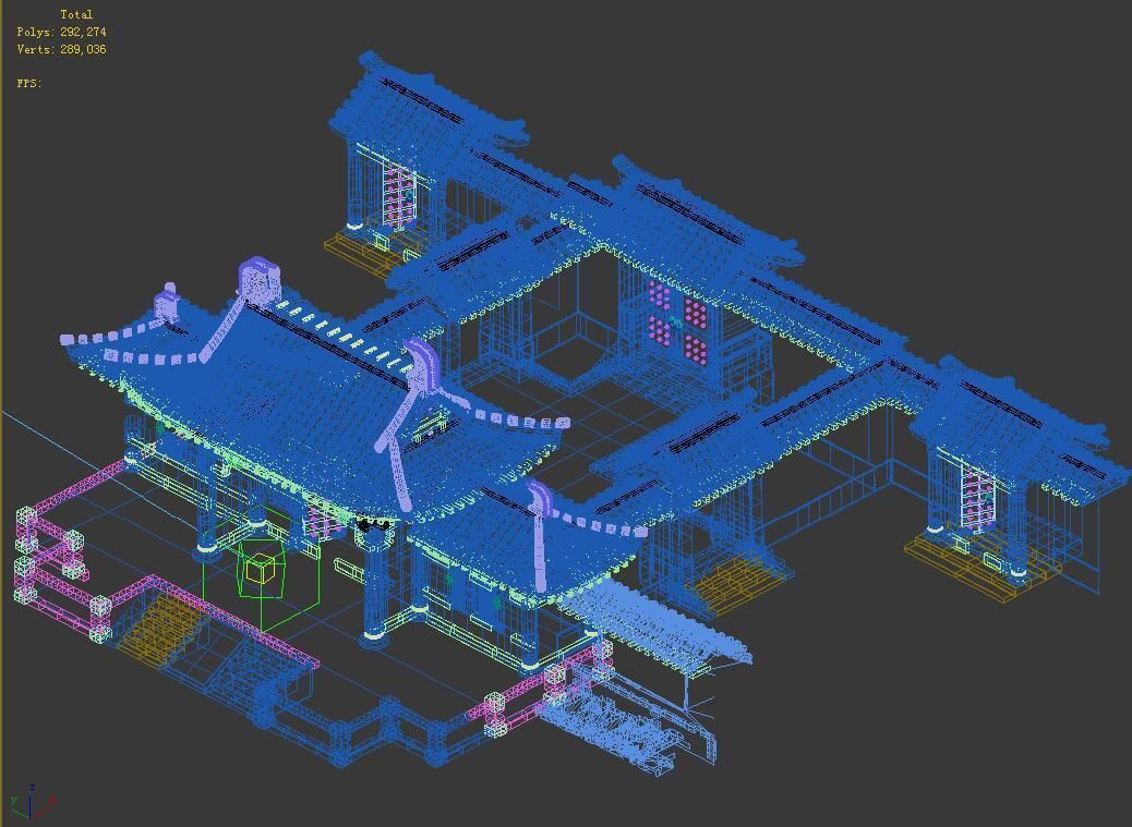 Qin Qiong Mansion-Gate of Qin Mansion 3D model_3