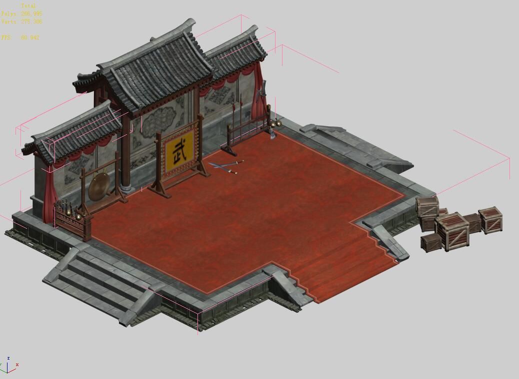 Qing Dynasty-The Escort-Yanwu Field 3D model_4