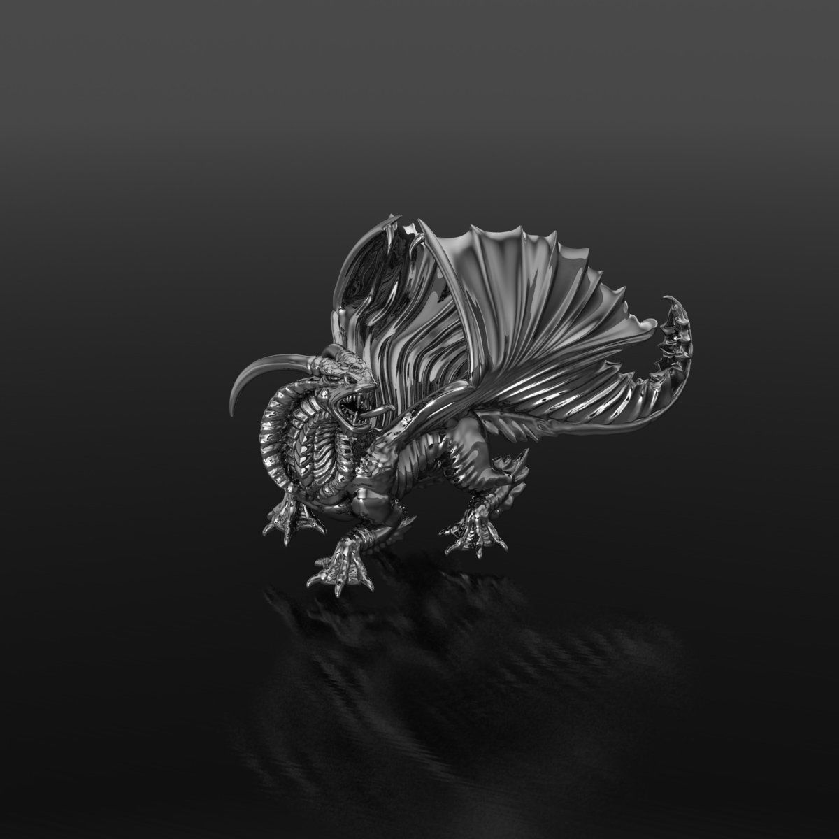 Dragon 3D print model 3D print model_4