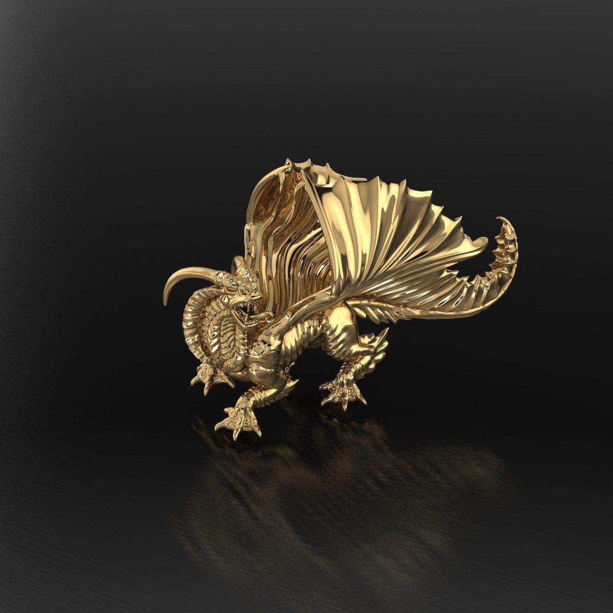 Dragon 3D print model 3D print model_3