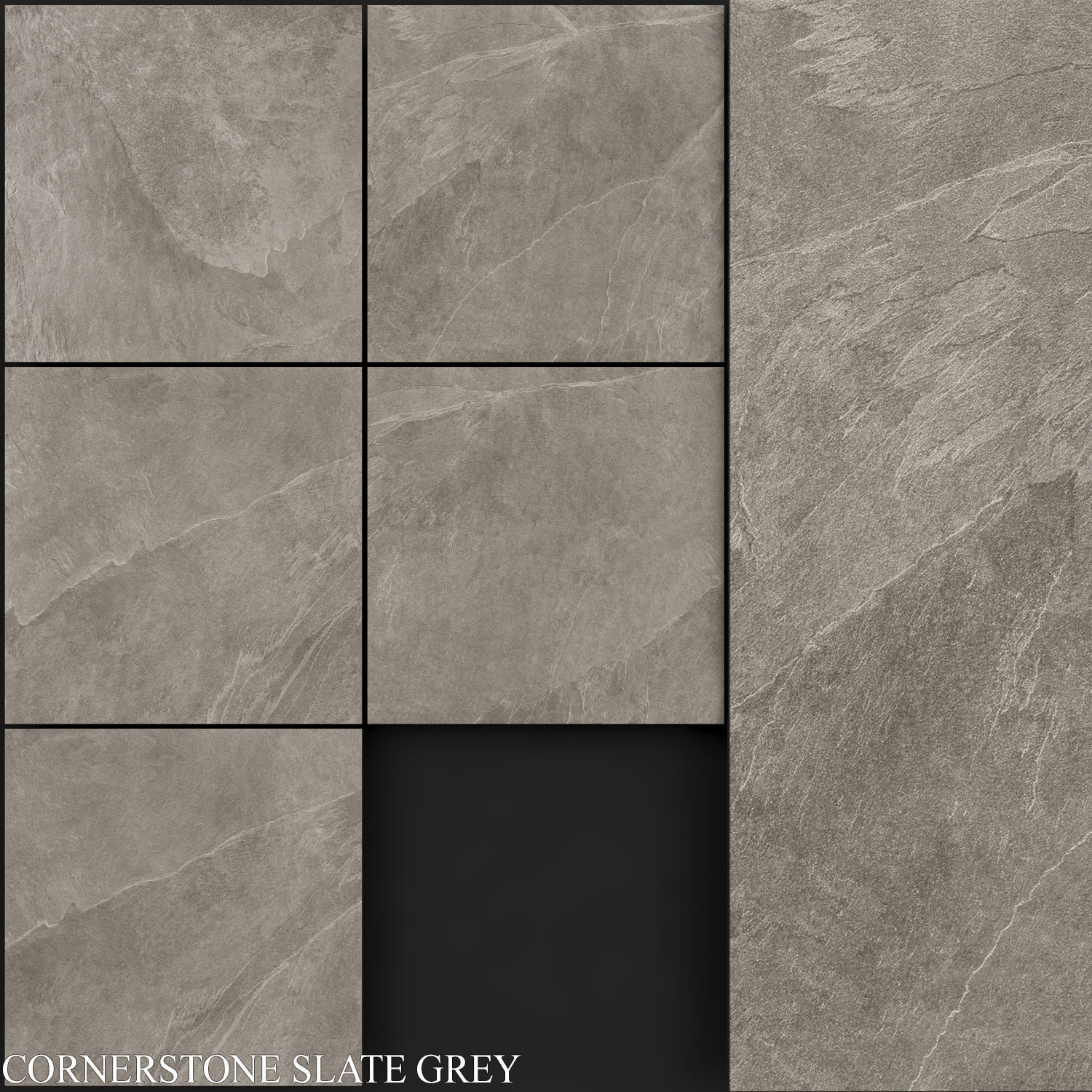 Zeus Ceramica Cornerstone Slate Grey 3D model CGTrader