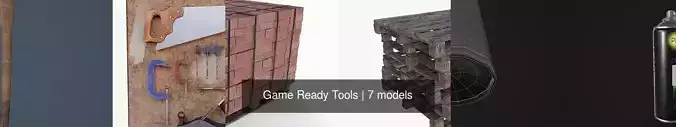 Game Ready Tools can of spray paint 3D Model Collection