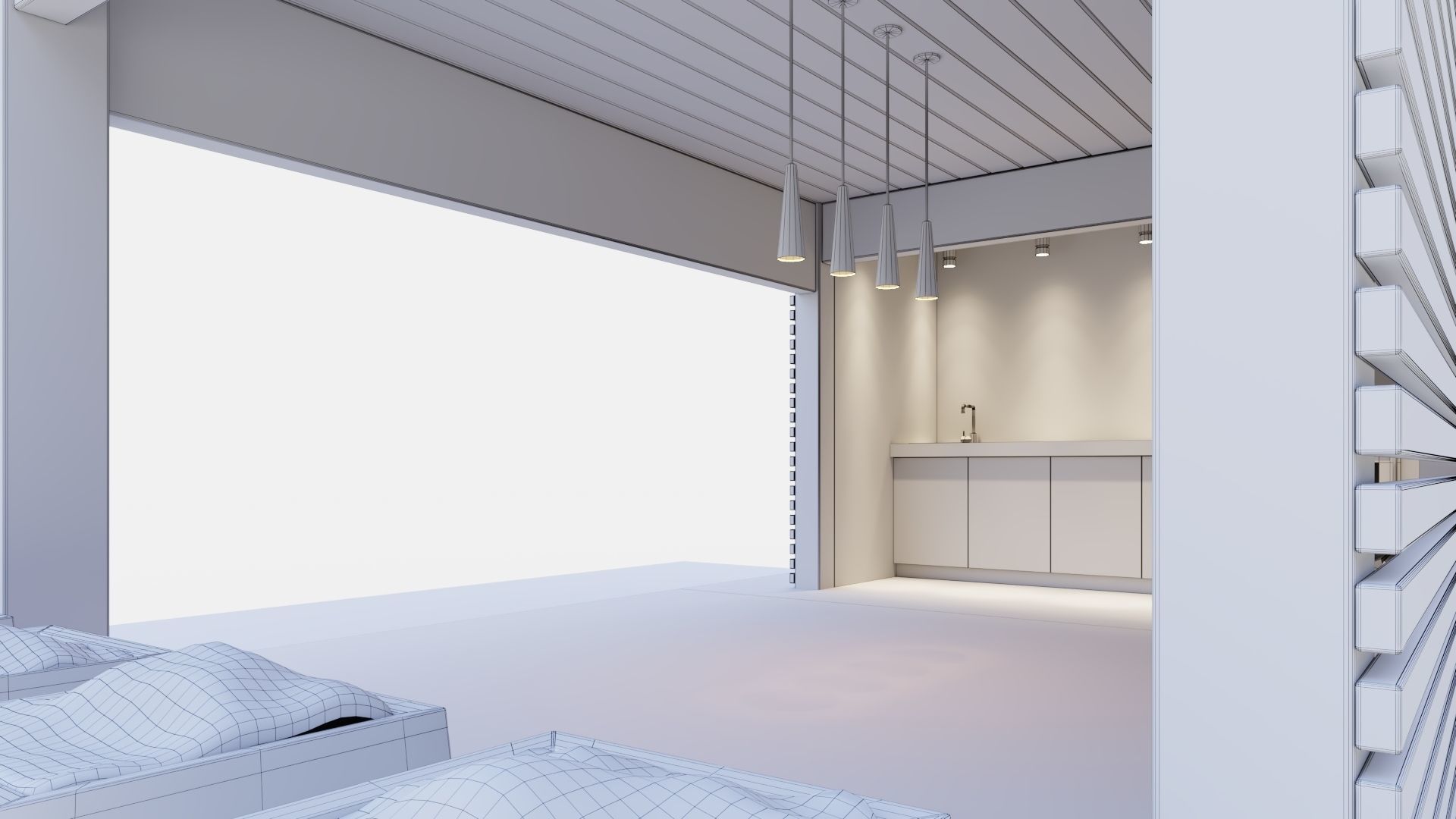 Gazebo with kitchen 3D model_26