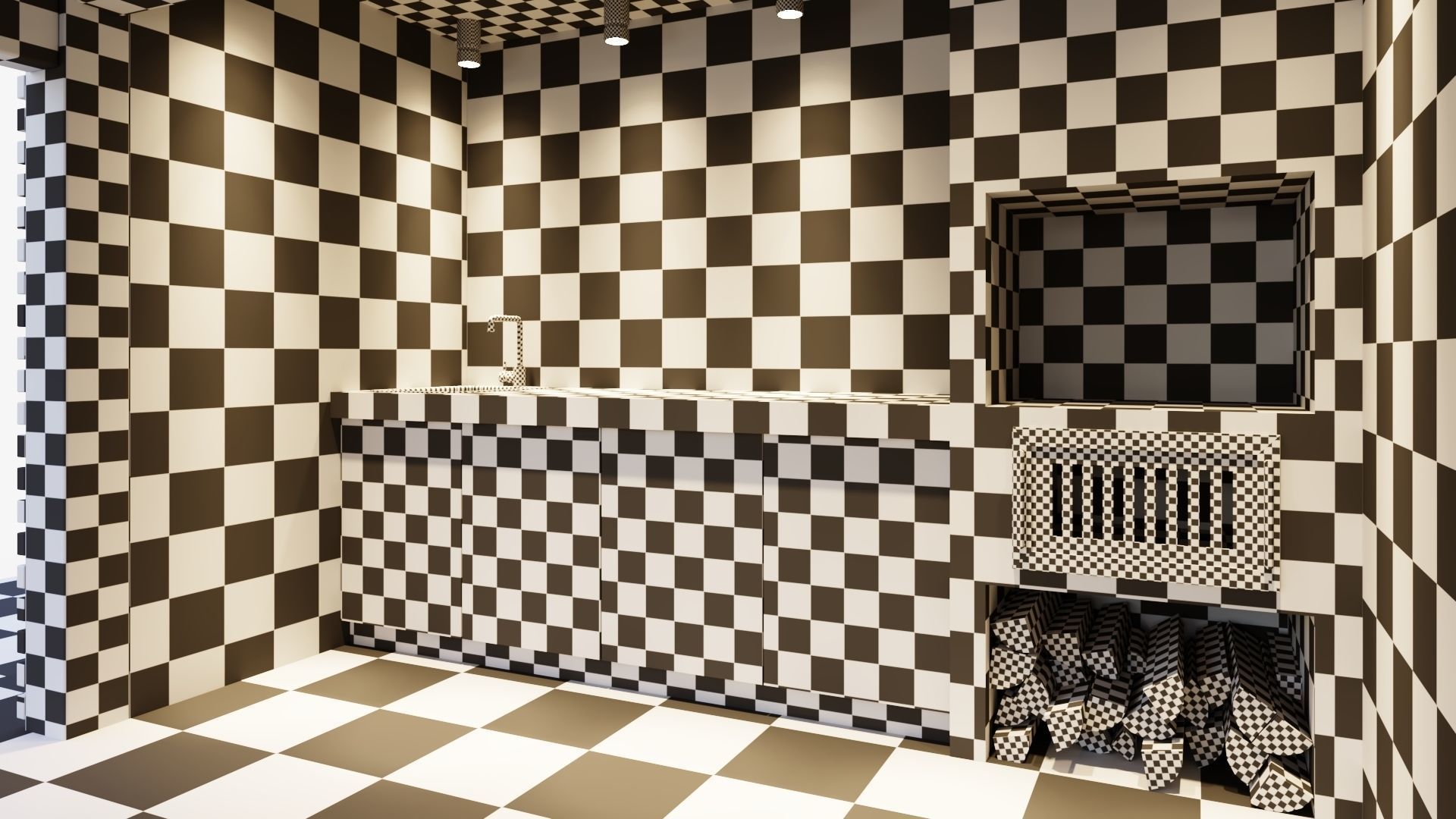 Gazebo with kitchen 3D model_17