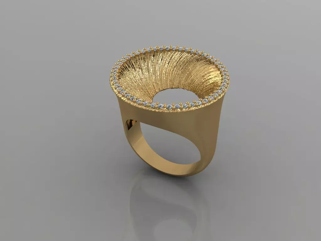 T189- Diamond ring 3D print model_0
