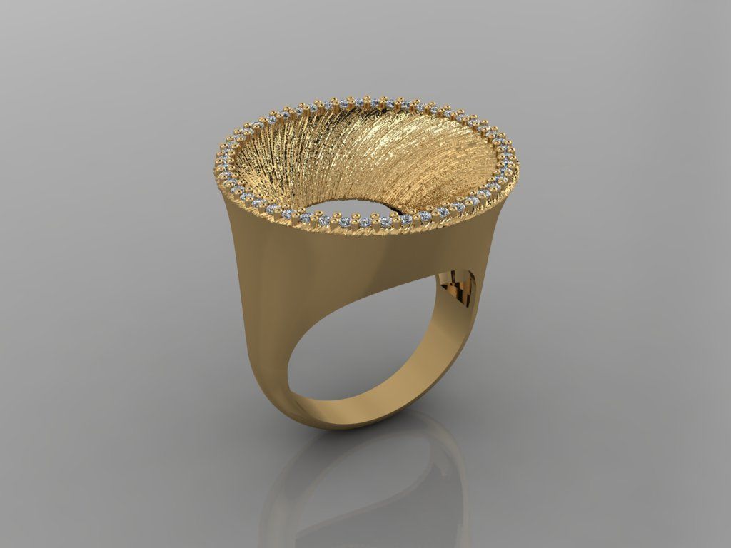 T189- Diamond ring 3D print model_1
