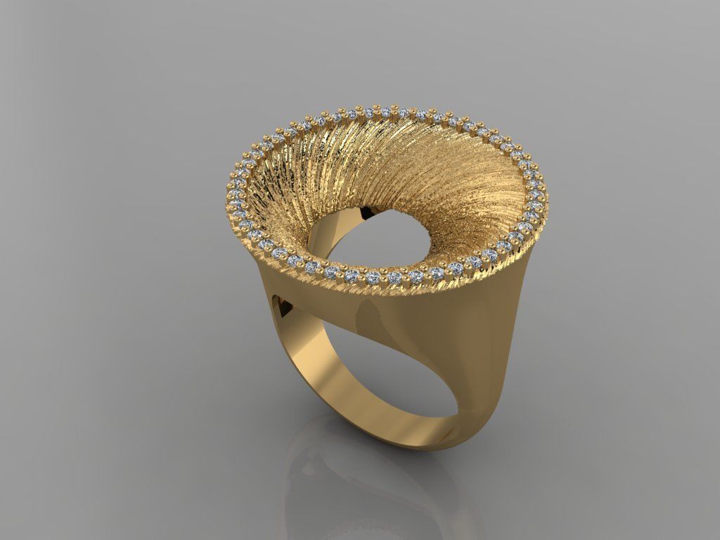 T189- Diamond ring 3D print model_2