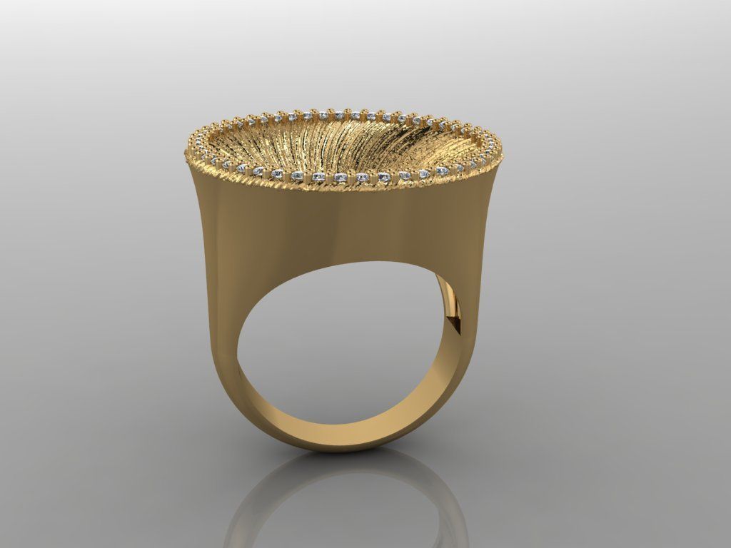 T189- Diamond ring 3D print model_4