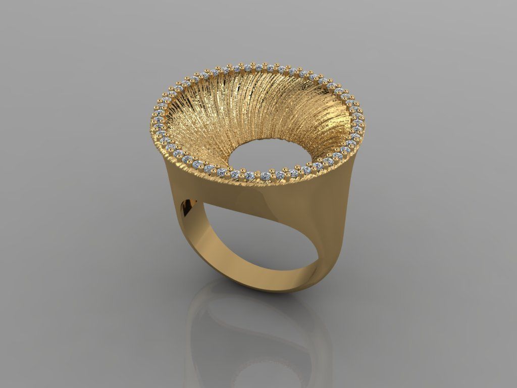 T189- Diamond ring 3D print model_3