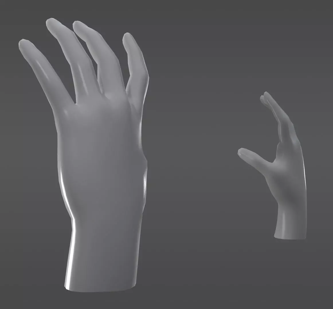 Game resolution hands Low-poly 3D model_0