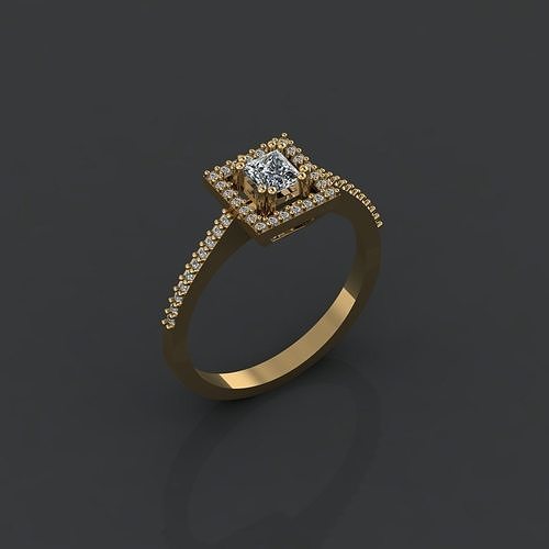 T195- Diamond ring 3D print model