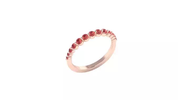 Unique eternity band with tapering stones